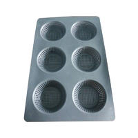 Micro Perforated Mini Silicone Baking Pans 6 Cavity