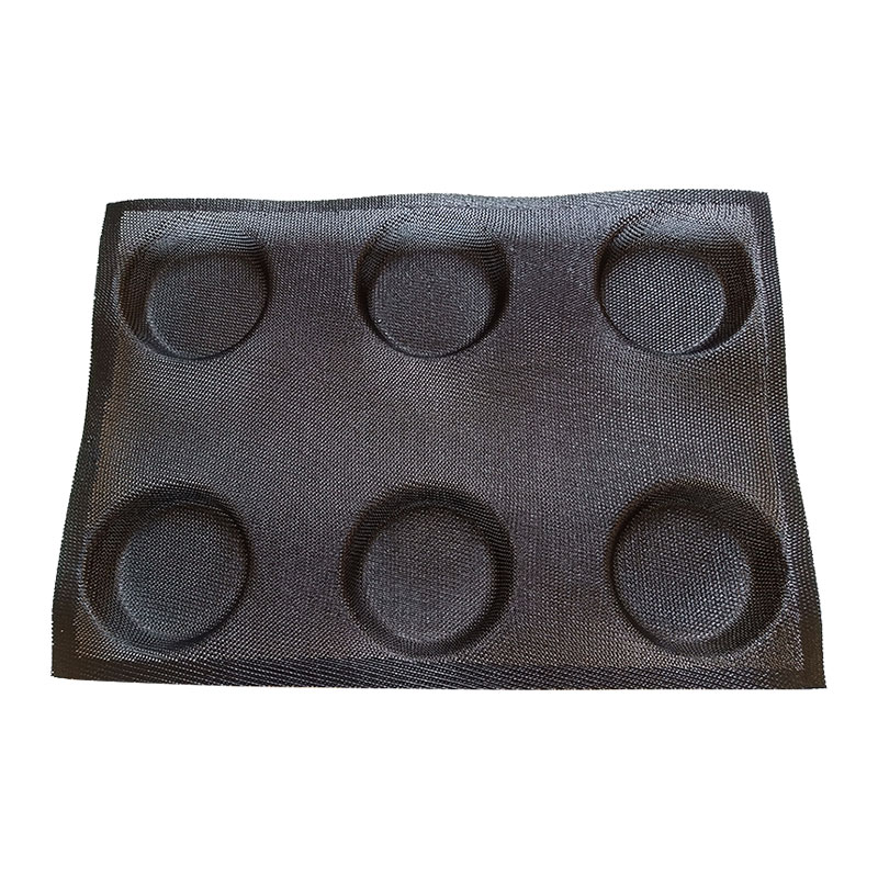 6cup Perforated Silicone  Bread Mold for Hamburg
