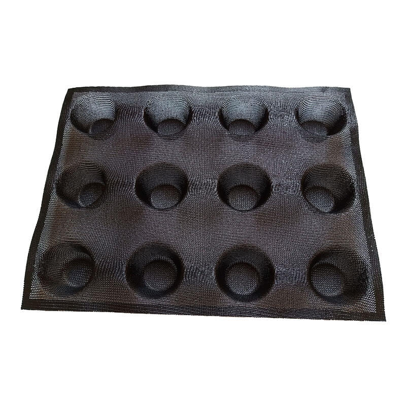 FDA and LFGB 12cup Perforated Silicone and glass fiber  mold