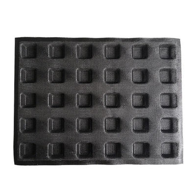 30 cup Square Perforated bread form Biscuit Silica Gel square Mould